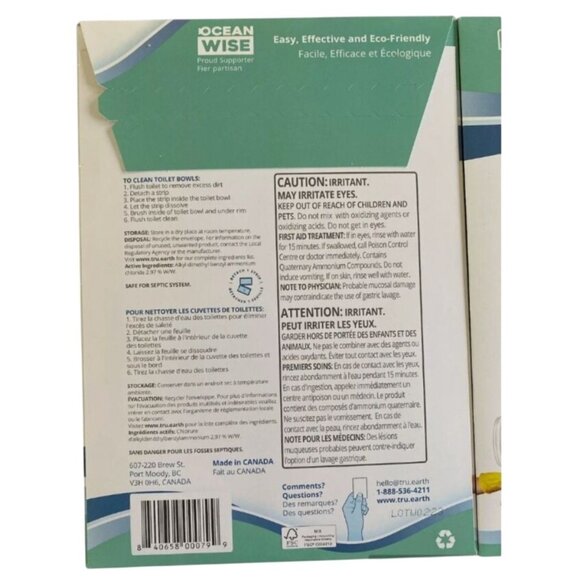 Tru Earth Toilet Bowl Cleaner 24 Eco-Strips Ultra Concentrated (2 Packs of 12) - Picture 3 of 3